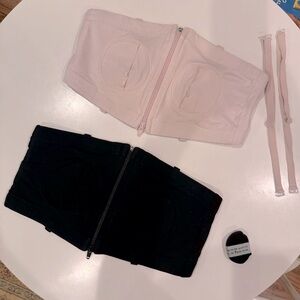 Pink and Black Women's hands free pumping Bra